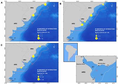 Charismatic Species as Indicators of Plastic Pollution in the Río de la Plata Estuarine Area, SW Atlantic